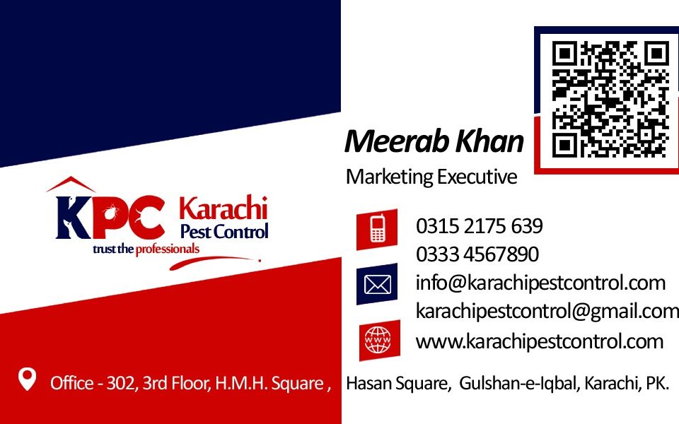 Visiting card Karachi Pest Control
